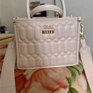 Steve Madden Cream Quilted Women's Bag